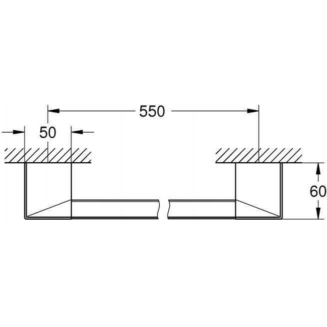 Grohe Selection Cube Suport prosop baie tip bara 60 cm