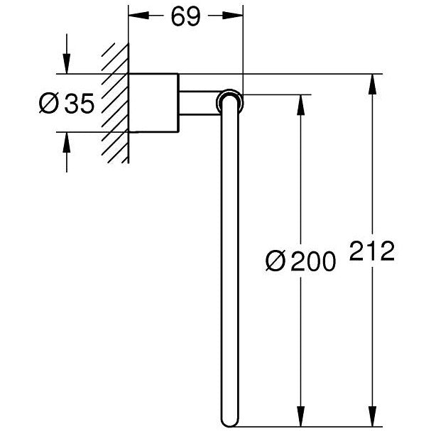 Grohe Atrio Suport prosop baie inel