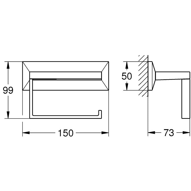 Grohe Allure Brilliant Suport hartie igienica, crom