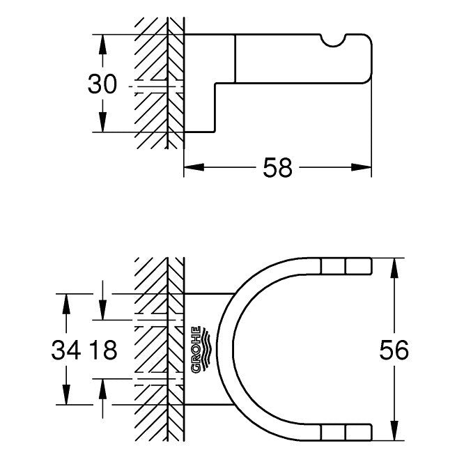 Grohe Selection Cuier baie dublu, crom