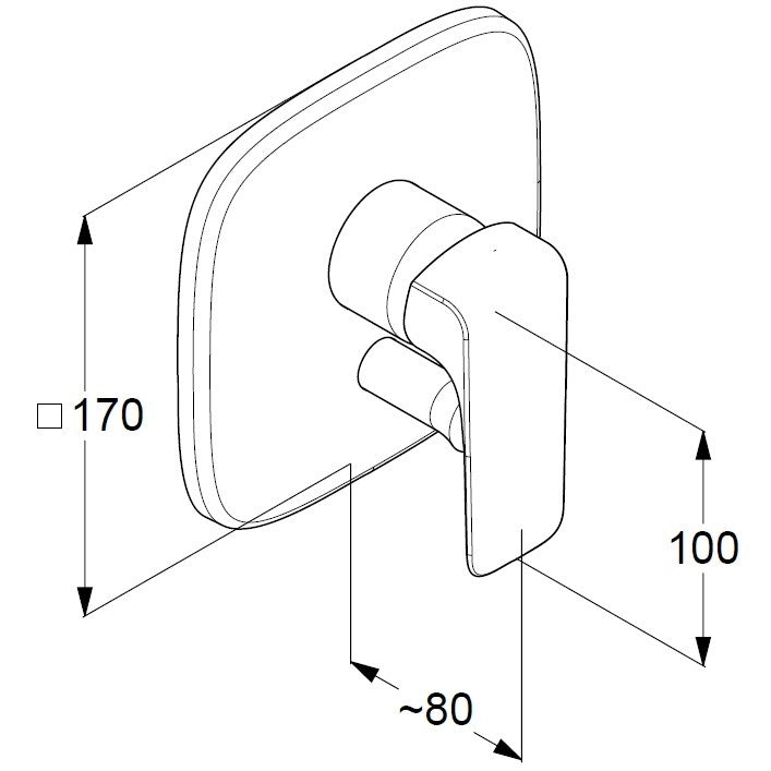 Kludi Ameo Baterie dus monocomanda cu divertor, montaj incastrat