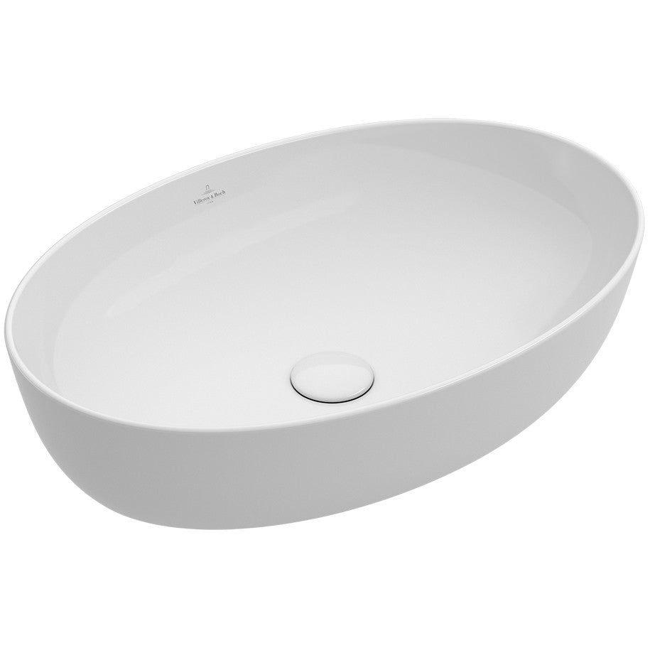 Lavoar baie pe blat, oval Villeroy & Boch Artis 61x41 cm, optional bicolor