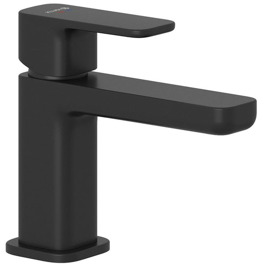 Baterie lavoar Kludi Renon cu ventil click-clack, H13 cm, negru mat