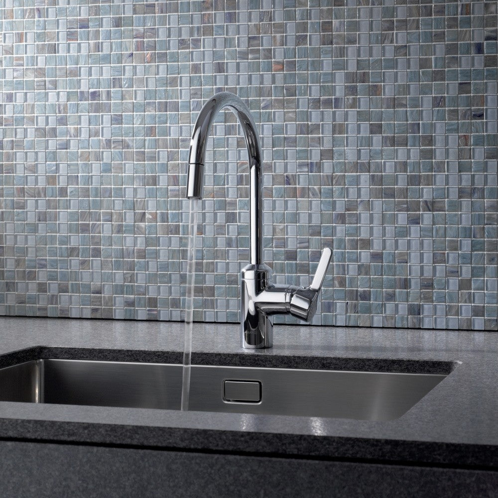 Kludi Bingo Star Baterie chiuveta bucatarie monocomanda cu dus extractibil, aspect inox H37 cm