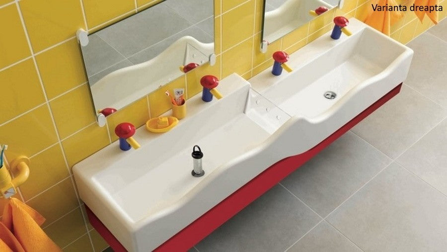 Lavoar baie cvadruplu suspendat Geberit Bambini 80x42 cm