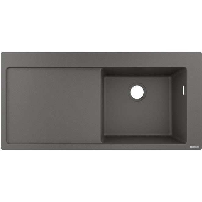 Hansgrohe S514-F450 Chiuveta bucatarie granit 105x41 cm varianta stanga, gri inchis (stone grey)