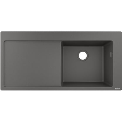 Hansgrohe S514-F450 Chiuveta bucatarie granit 105x41 cm varianta stanga, gri inchis (stone grey)