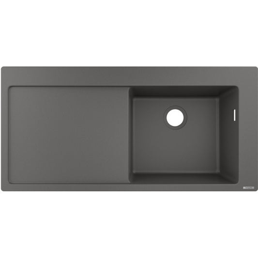 Hansgrohe S514-F450 Chiuveta bucatarie granit 105x41 cm varianta stanga, gri inchis (stone grey)