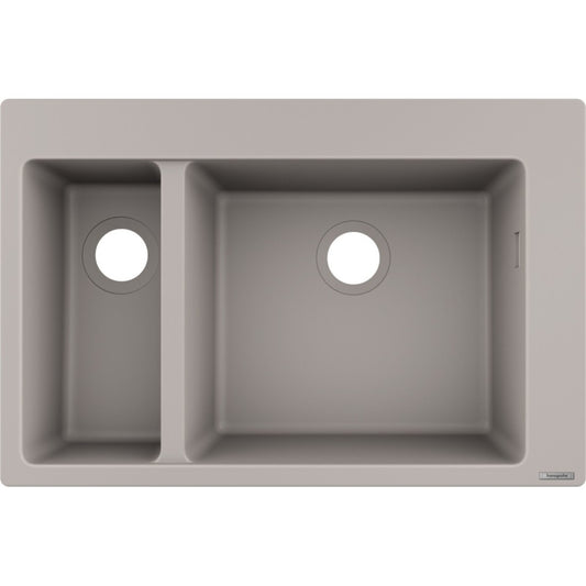 Hansgrohe S510-F635 Chiuveta bucatarie granit 77x41 cm, gri deschis (concrete grey)