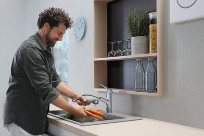 Hansgrohe S510-F635 Chiuveta bucatarie granit 77x41 cm, gri deschis (concrete grey)