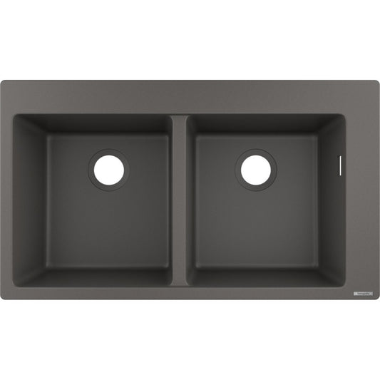 Hansgrohe S510-F770 Chiuveta bucatarie granit 88x41 cm, gri inchis (stone grey)
