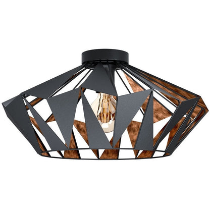 Eglo Carlton 6 Plafoniera 1x60W, negru