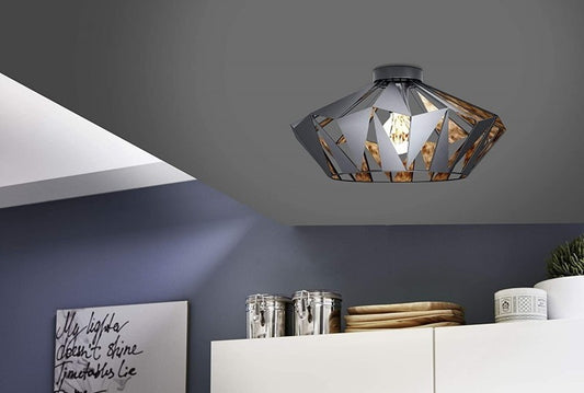 Eglo Carlton 6 Plafoniera 1x60W, negru