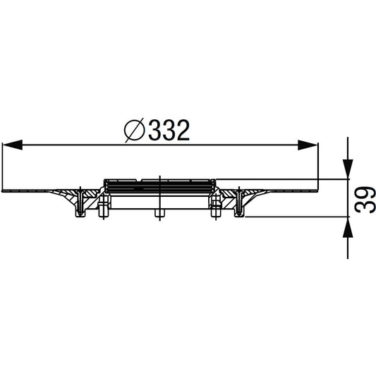 Kessel System 100 Linearis Flansa lipita Ø33 cm