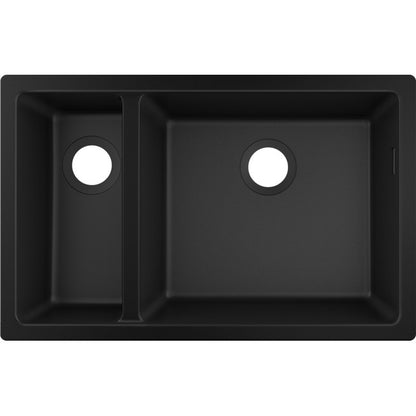 Hansgrohe S510-U635 Chiuveta bucatarie granit montaj sub blat 71x45 cm, negru (graphite black)