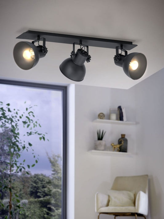 Eglo Barnstaple 2 Plafoniera cu spoturi 3x40W, negru