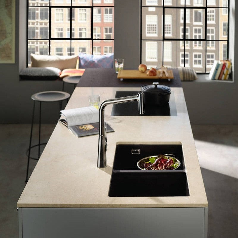 Hansgrohe S510-U770 Chiuveta bucatarie granit montaj sub blat 82x45 cm, gri inchis (stone grey)