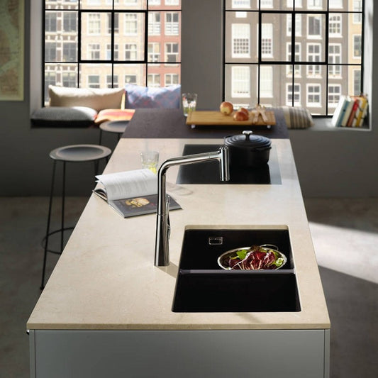 Hansgrohe S510-U770 Chiuveta bucatarie granit montaj sub blat 82x45 cm, gri inchis (stone grey)