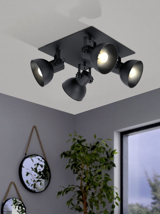 Eglo Barnstaple 2 Plafoniera cu spoturi 4x40W, negru