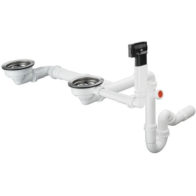 Hansgrohe D17-10 Sistem de scurgere pentru chiuveta granit cu 2 cuve