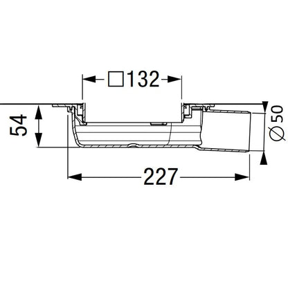 Corp sifon de pardoseala Kessel Ultraflat System 125 cu flansa de hidroizolatie, DN 50