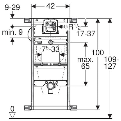 Geberit Kombifix Cadru pentru fixare pisoar universal H109 cm