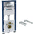 Geberit Duofix Delta 51 Set rezervor WC incastrat cu cadru si clapeta de actionare, crom lucios