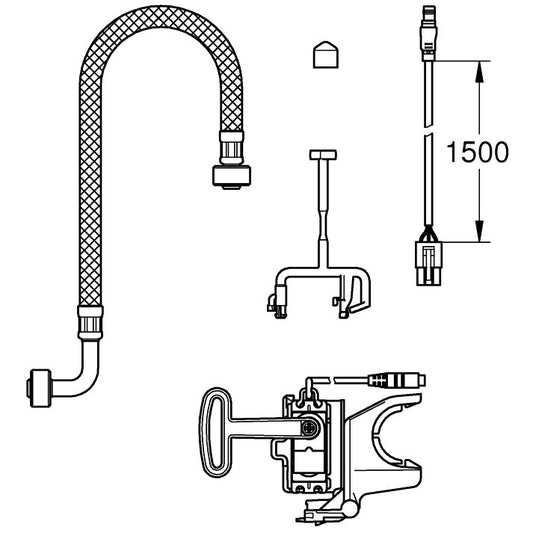 Grohe Sensia Arena Kit instalare pentru placa de actionare WC
