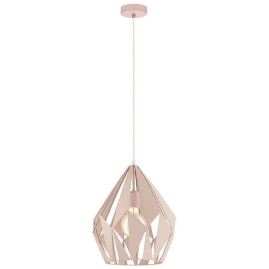 Eglo Carlton-P Pendul 1x60W, roz deschis mat (pastel apricot)