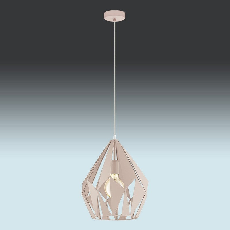 Eglo Carlton-P Pendul 1x60W, roz deschis mat (pastel apricot)