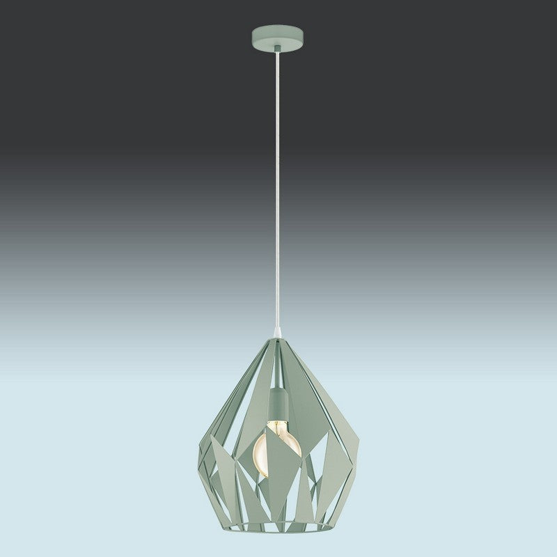 Eglo Carlton-P Pendul 1x60W, verde deschis mat