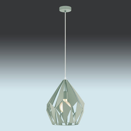 Eglo Carlton-P Pendul 1x60W, verde deschis mat