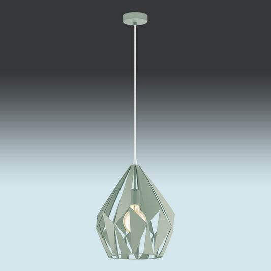 Eglo Carlton-P Pendul 1x60W, verde deschis mat