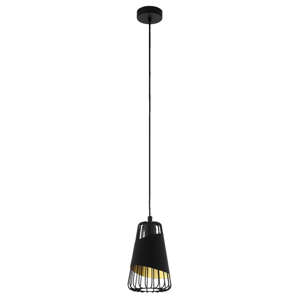 Eglo Austell Pendul 1x60W, Ø16 cm, negru
