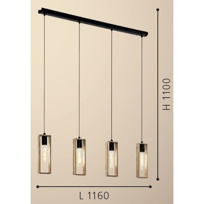 Eglo Littleton Pendul 4x60W, maro