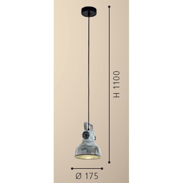 Eglo Barnstaple Pendul 1x40W, gri