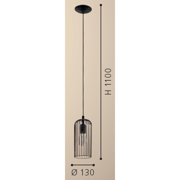 Eglo Roccamena Pendul 1x60W, cupru