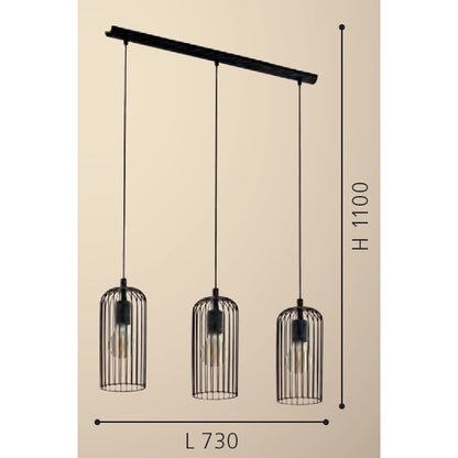 Eglo Roccamena Pendul 3x60W, cupru
