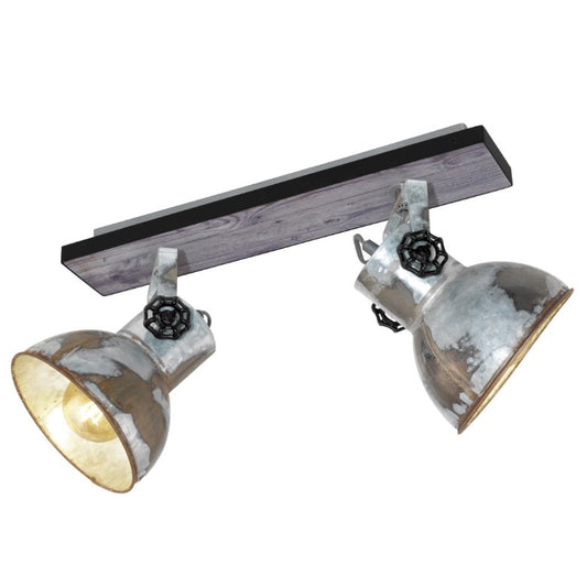 Eglo Barnstaple Plafoniera cu spoturi 2x40W, gri/maro