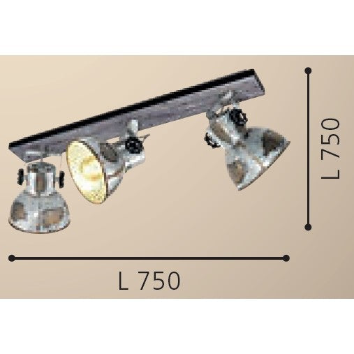 Eglo Barnstaple Plafoniera cu spoturi 3x40W, gri/maro