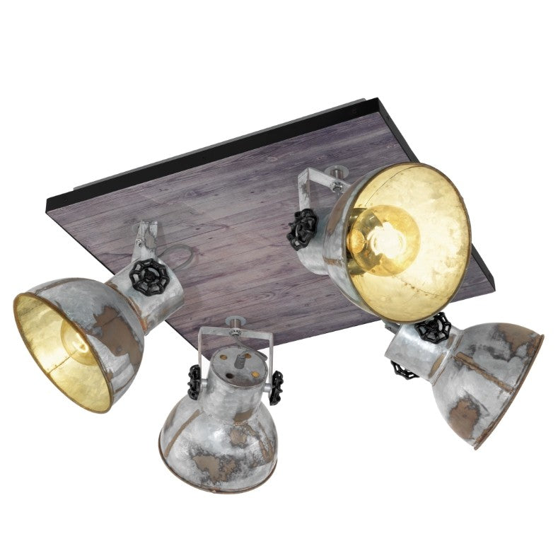 Eglo Barnstaple Plafoniera cu spoturi 4x40W, gri/maro