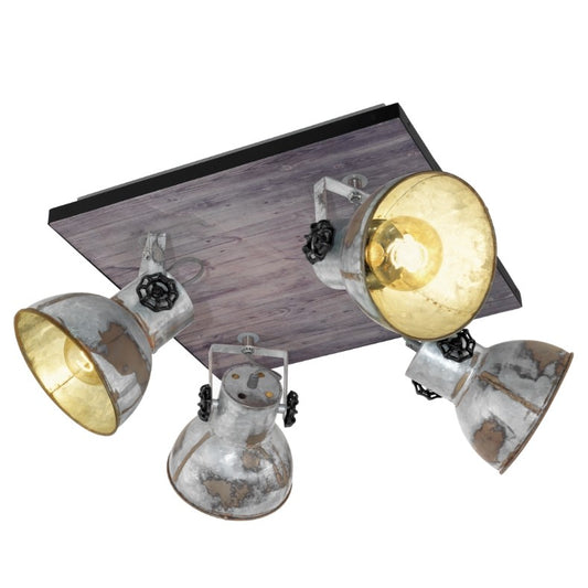 Eglo Barnstaple Plafoniera cu spoturi 4x40W, gri/maro