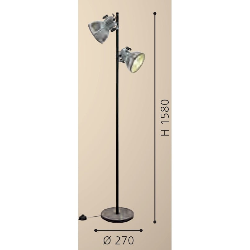 Eglo Barnstaple Lampadar 2x40W, gri/maro