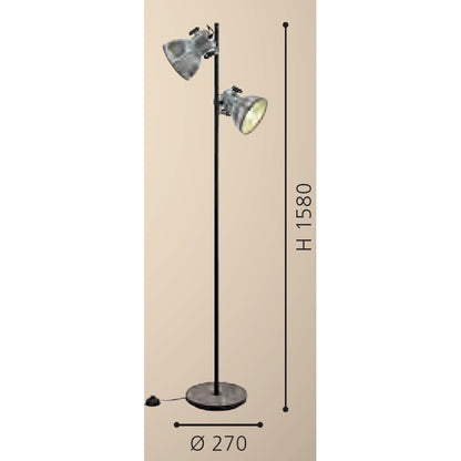 Eglo Barnstaple Lampadar 2x40W, gri/maro