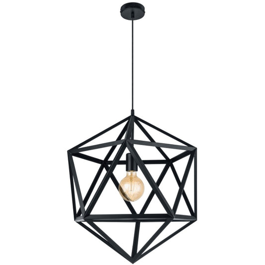 Eglo Embleton Pendul 1x60W, hexagonala, negru