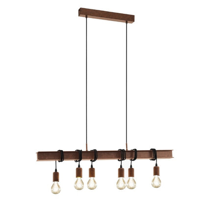 Eglo Townshend 4 Pendul 6x60W, cupru (antique-brown)
