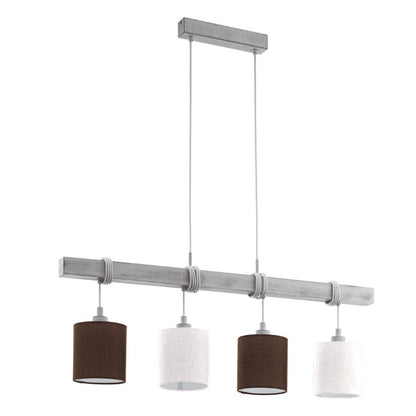 Eglo Townshend 2 Pendul 4x60W, alb/maro