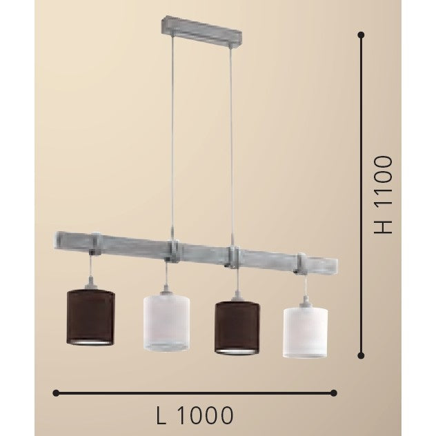 Eglo Townshend 2 Pendul 4x60W, alb/maro