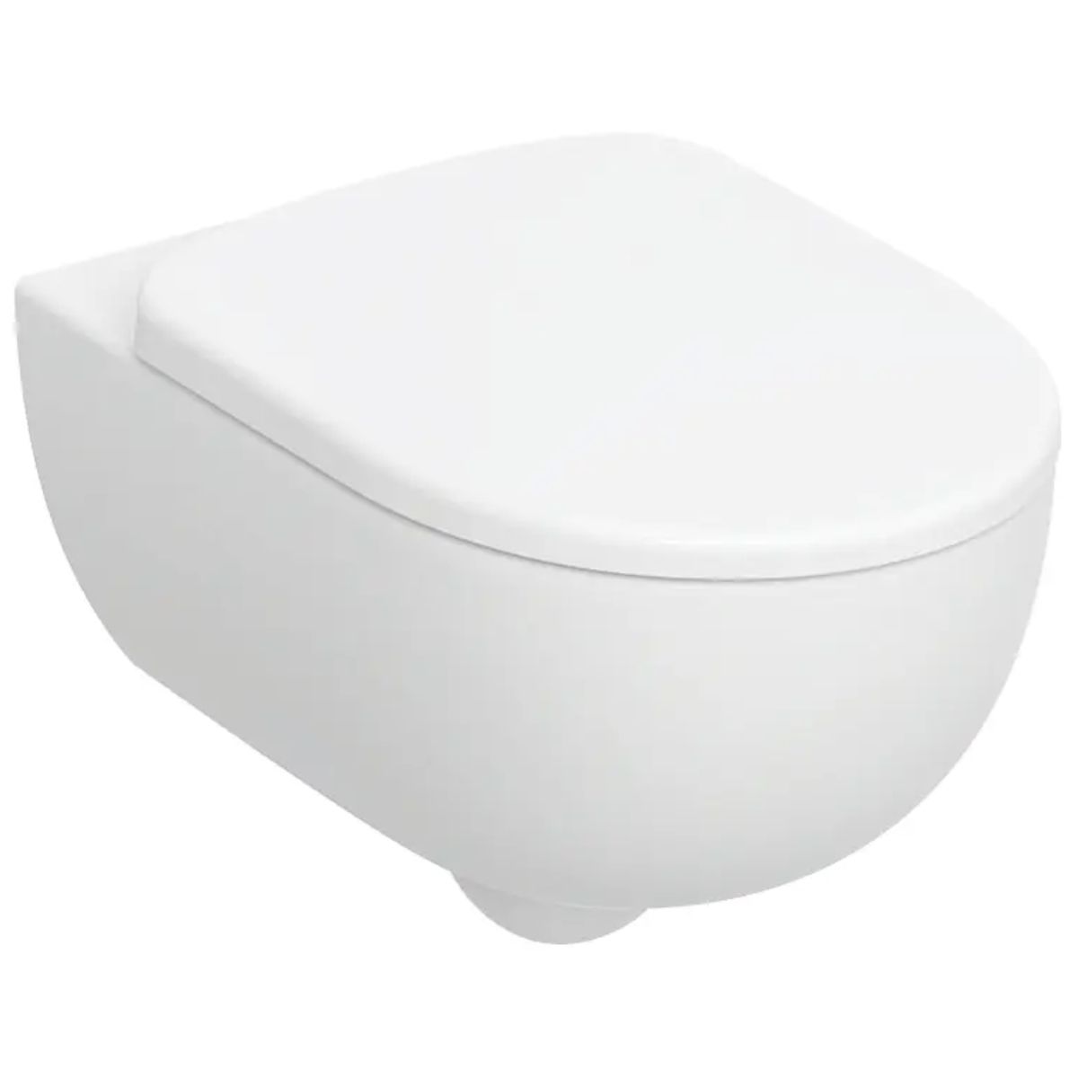 Set Promo Vas WC suspendat cu rezervor incastrat, clapeta de actionare alba, capac soft close, Geberit Delta si Selnova Round Rimfree 36x53 cm