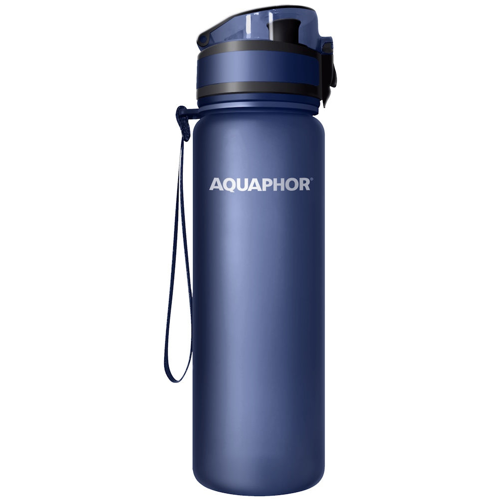 Aquaphor City Sticla filtranta 0.5L, albastru inchis